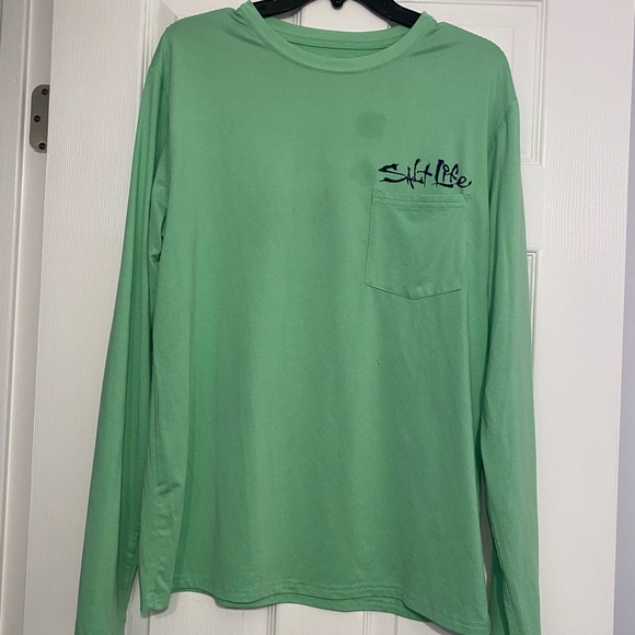 Salt Life Green Long Sleeve Tee - Picture 1 of 8